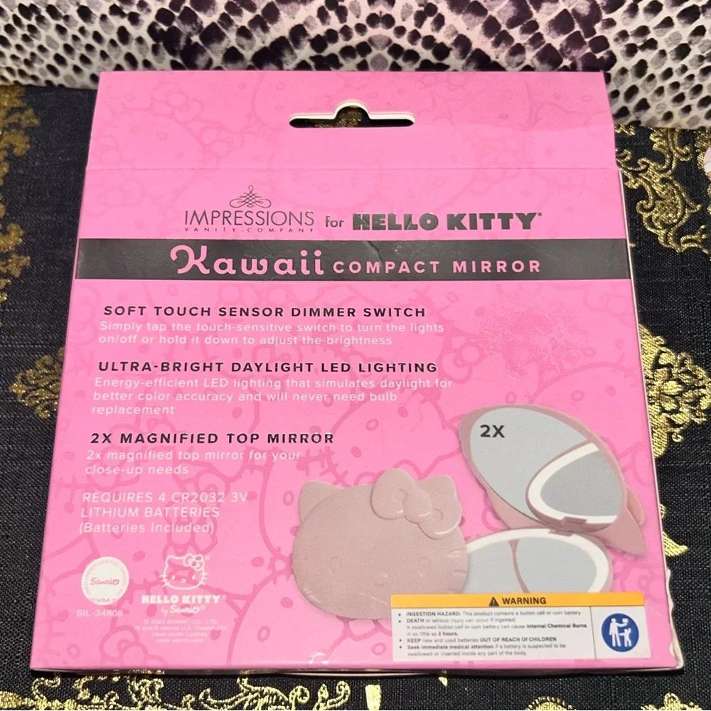 Impressions Vanity x Hello Kitty Kawaii Compact Mirror BATTERIES INCLUDED.